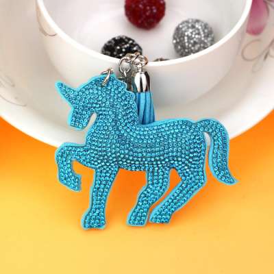 Wholesale Stock Small Order Fashion Jewelry Tassel Key Chain Unicorn Keychain